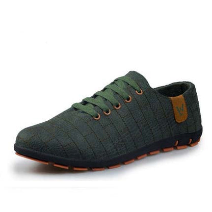 Breathable Mens Casual Low Lace-up Canvas Flat Shoes The Clothing Company Sydney