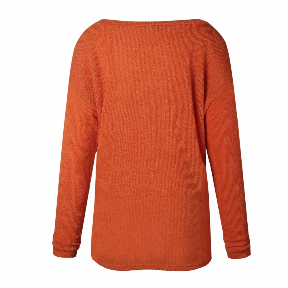 Plus Size Autumn Winter Knitting Casual Long Sleeve Loose Sweater The Clothing Company Sydney