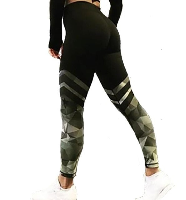 Slim High Waist Elasticity Leggings Fitness Printed Breathable Pants Leggings The Clothing Company Sydney