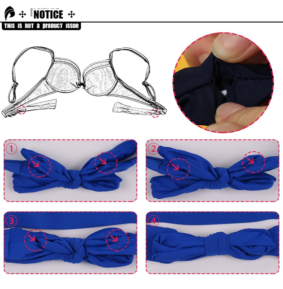 2 Piece Halter Neck Low Waist Split Band Bikini Swimsuit Swimwear The Clothing Company Sydney