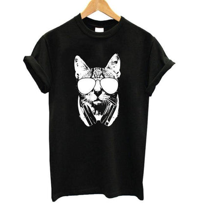 100% Cotton Meow Print Women Cat Casual Funny Shirt Top Tee Hipster T-Shirt The Clothing Company Sydney