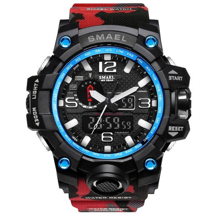 Mens Sports Dual Display Analog Digital LED Electronic Quartz Wristwatches Waterproof Swimming Military Watch The Clothing Company Sydney