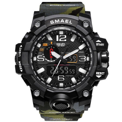 Mens Sports Dual Display Analog Digital LED Electronic Quartz Wristwatches Waterproof Swimming Military Watch The Clothing Company Sydney