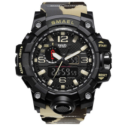 Mens Sports Dual Display Analog Digital LED Electronic Quartz Wristwatches Waterproof Swimming Military Watch The Clothing Company Sydney