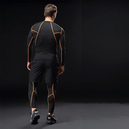 3 Piece Men Gym running sets compression Gym Fitness tight sets sportswear sport basketball jerseys training kit The Clothing Company Sydney