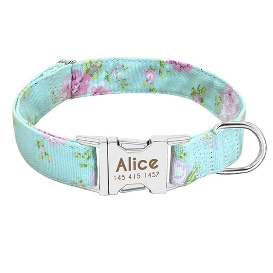 Nylon Personalized Custom Dog ID Tag Collar Engraved Nameplate Pet Cat Collar Anti loss for Small Medium Large Dogs The Clothing Company Sydney