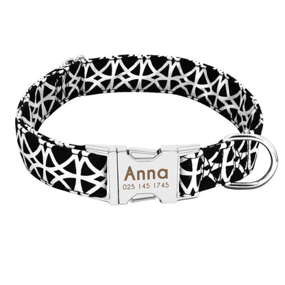 Nylon Personalized Custom Dog ID Tag Collar Engraved Nameplate Pet Cat Collar Anti loss for Small Medium Large Dogs The Clothing Company Sydney