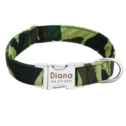Nylon Personalized Custom Dog ID Tag Collar Engraved Nameplate Pet Cat Collar Anti loss for Small Medium Large Dogs The Clothing Company Sydney