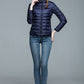 Ladies Stand Collar Duck Down Ultra Light Slim Long Sleeve Parka Puffer Jacket The Clothing Company Sydney