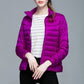Ladies Stand Collar Duck Down Ultra Light Slim Long Sleeve Parka Puffer Jacket The Clothing Company Sydney