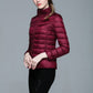 Ladies Stand Collar Duck Down Ultra Light Slim Long Sleeve Parka Puffer Jacket The Clothing Company Sydney