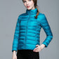 Ladies Stand Collar Duck Down Ultra Light Slim Long Sleeve Parka Puffer Jacket The Clothing Company Sydney