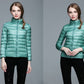 Ladies Stand Collar Duck Down Ultra Light Slim Long Sleeve Parka Puffer Jacket The Clothing Company Sydney