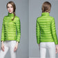 Ladies Stand Collar Duck Down Ultra Light Slim Long Sleeve Parka Puffer Jacket The Clothing Company Sydney