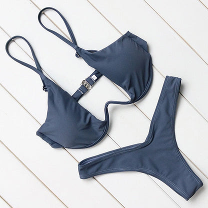 2 Piece Brazilian Push Up Underwire Swimming Bathing Suit Beachwear Bikini Set The Clothing Company Sydney