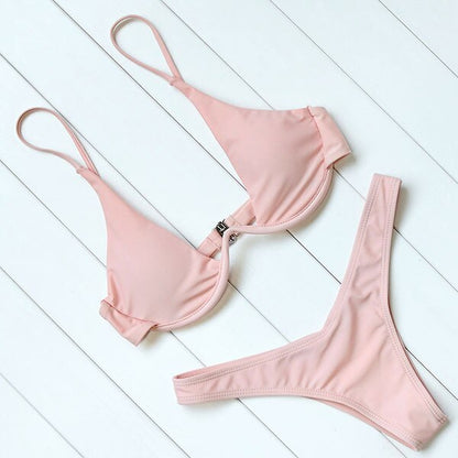 2 Piece Brazilian Push Up Underwire Swimming Bathing Suit Beachwear Bikini Set The Clothing Company Sydney