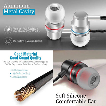 New Universal Headphones 3.5mm In Ear Stereo Earbuds Sport Wired Earphone For Mobile Phone The Clothing Company Sydney