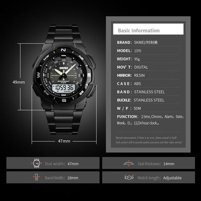 Outdoor Sport 50m Waterproof Digital Quartz Dual Time Military Sports Watch The Clothing Company Sydney