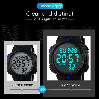 Men Ladies Sports Watches Chronos Countdown Watch Waterproof LED Digital Watch The Clothing Company Sydney