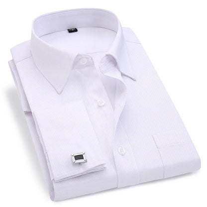 French Cufflinks  Long Sleeve Casual Slim Fit French Cuff Dress Shirts For Men The Clothing Company Sydney