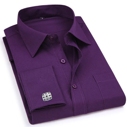 French Cufflinks  Long Sleeve Casual Slim Fit French Cuff Dress Shirts For Men The Clothing Company Sydney