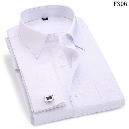 French Cufflinks  Long Sleeve Casual Slim Fit French Cuff Dress Shirts For Men The Clothing Company Sydney