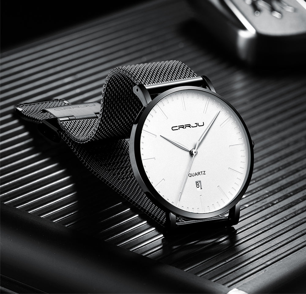 Men's Luxury Blue Waterproof Ultra Thin Date Simple Casual Quartz Watch The Clothing Company Sydney